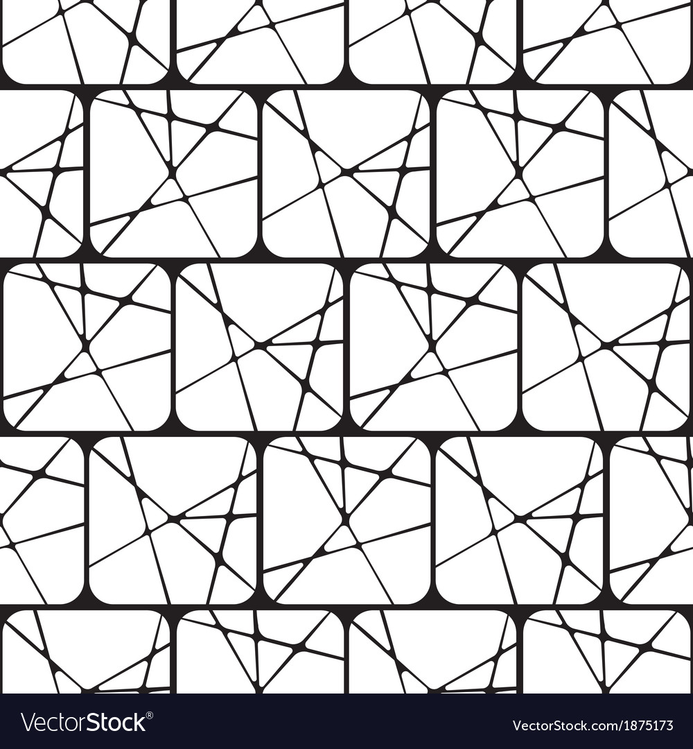 Black White Abstract Geometric Seamless Pattern Vector Image