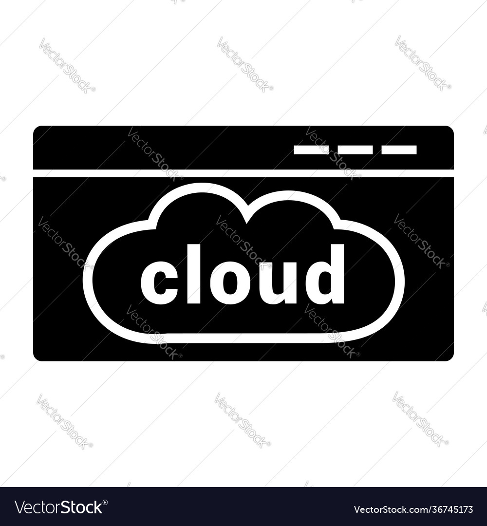 Cloud code icon isolated on white background