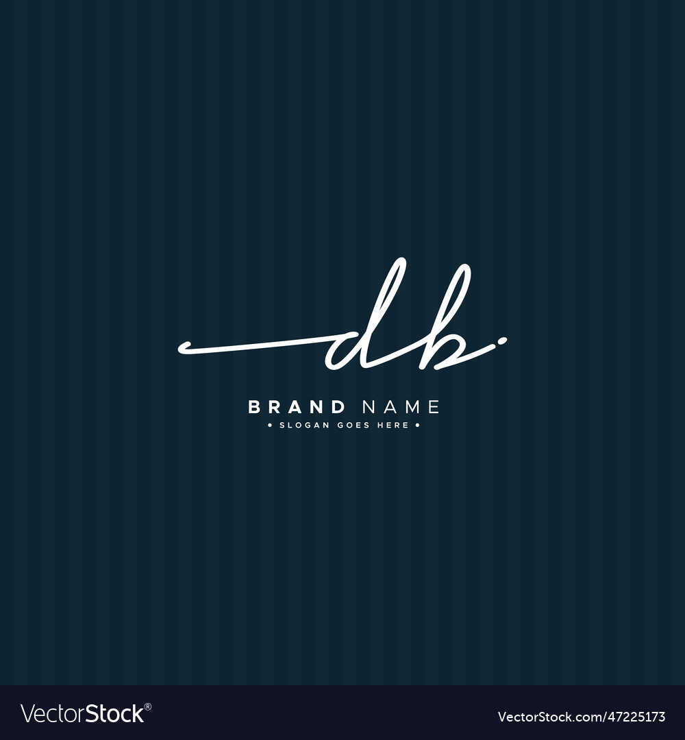 Db initial letter signature logo template