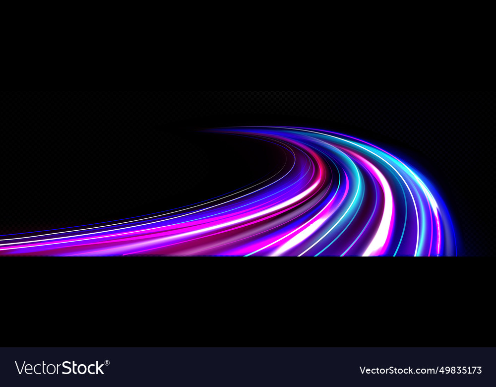 Fast speed light effect on black background Vector Image