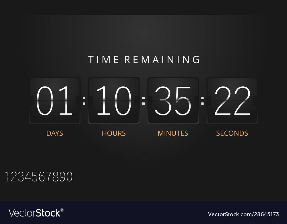 Flip countdown timer template