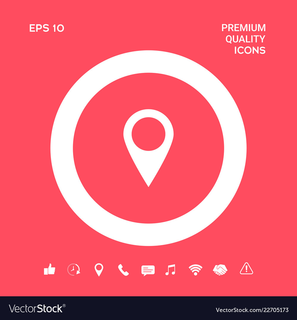 Map pointer icon graphic elements for your design