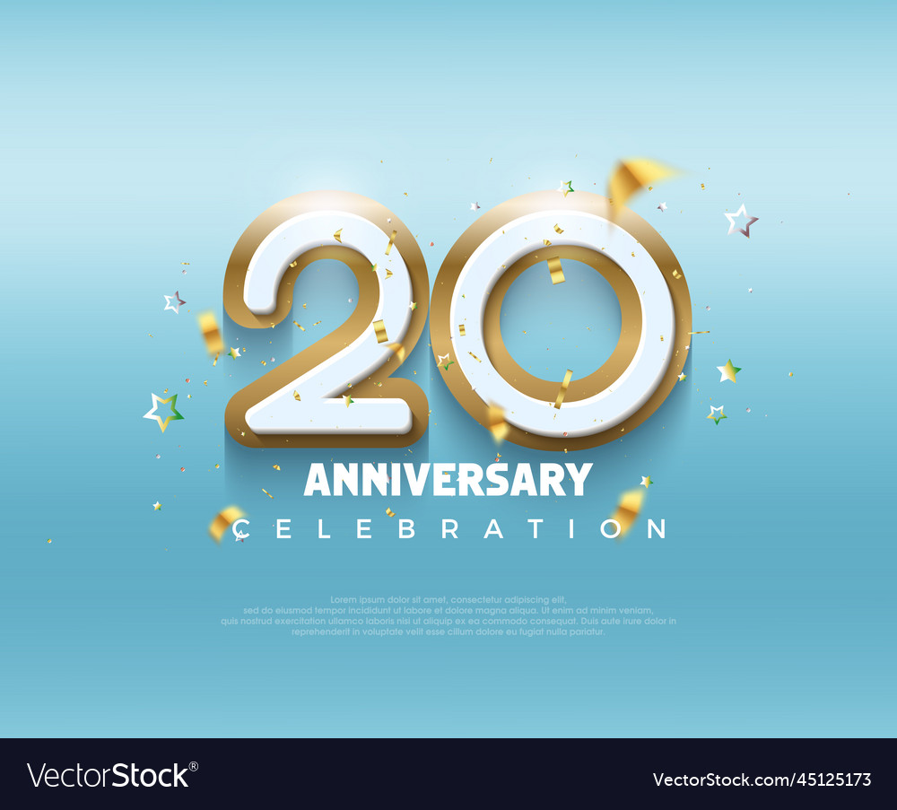 Modern design for 20th anniversary celebration