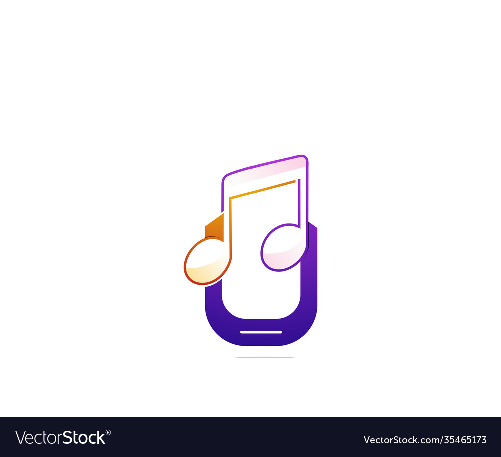 Music phone logo design template