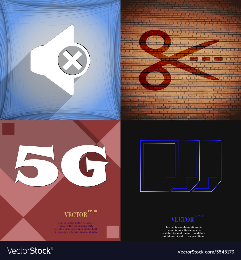 Set of abstract backgrounds with different web
