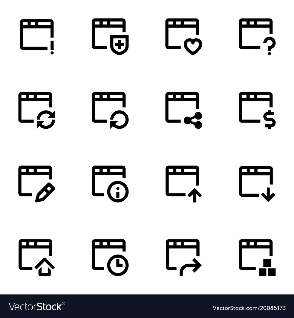 Set of application icons