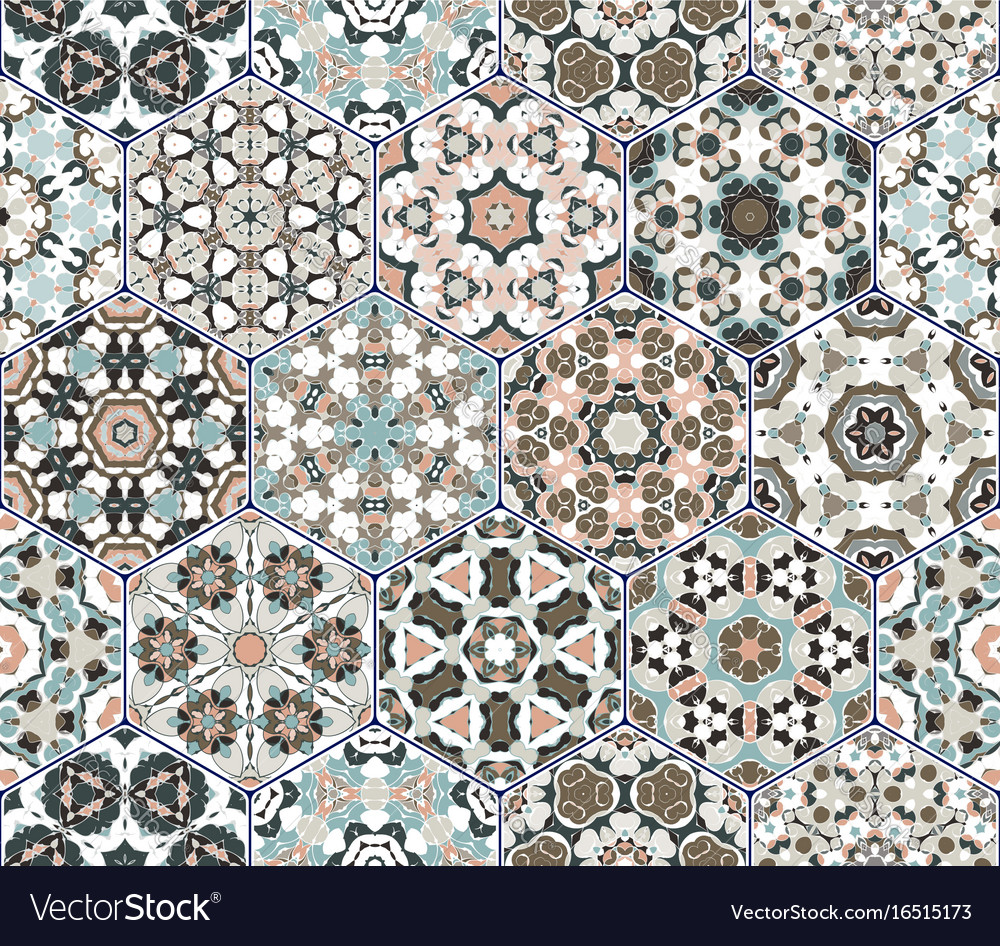 Set of hexagonal patterns
