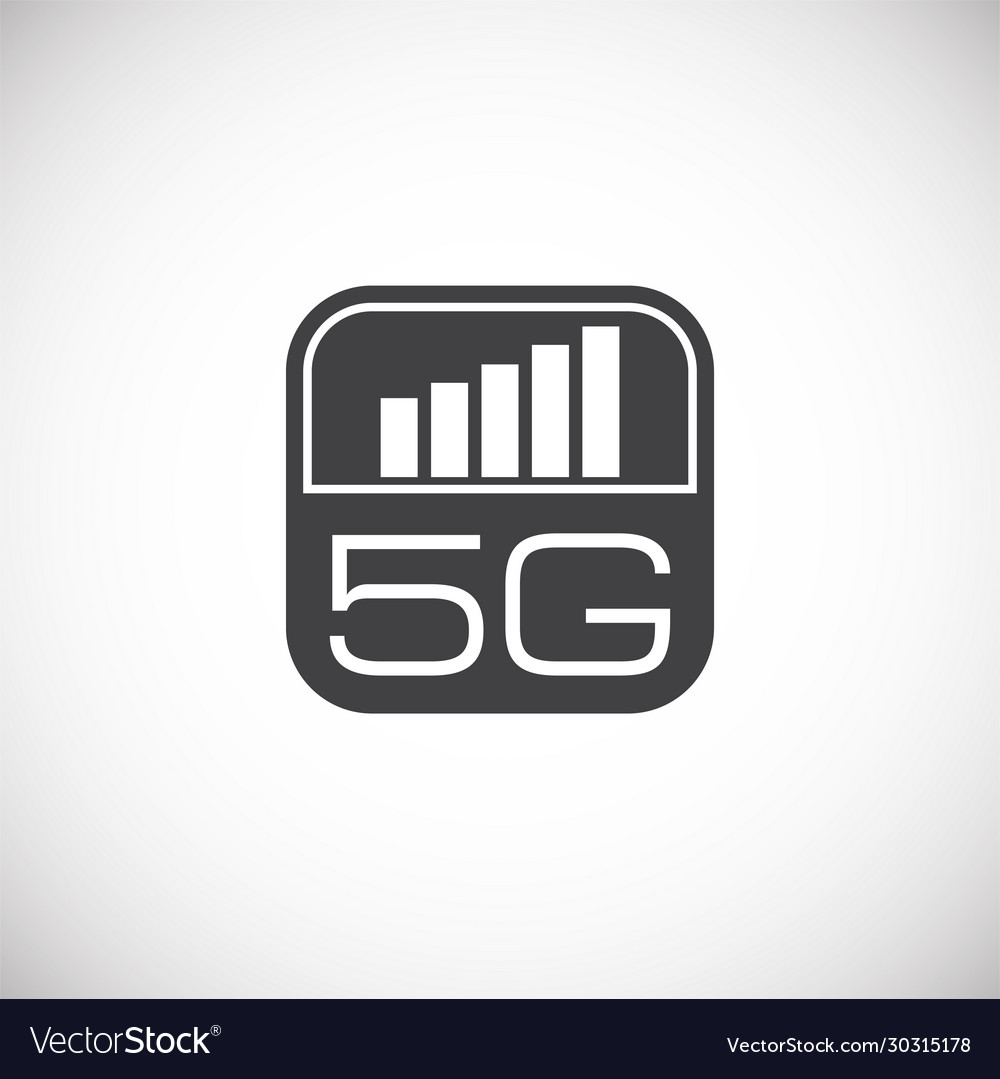 5g verwandtes Symbol auf Hintergrund für Grafik und Web