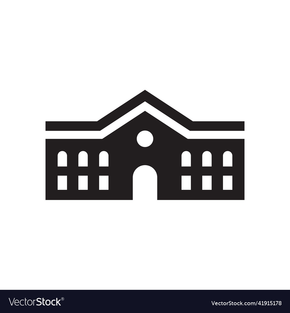 Building concept icon in black color graphic vector image Building concept icon in black color graphic