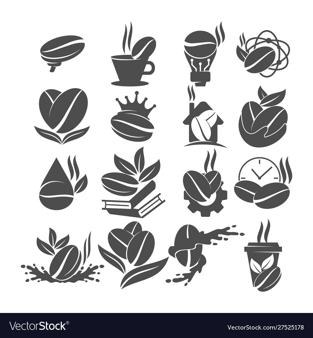 Kaffee Logo Sammlung Vorlage Symbol Set