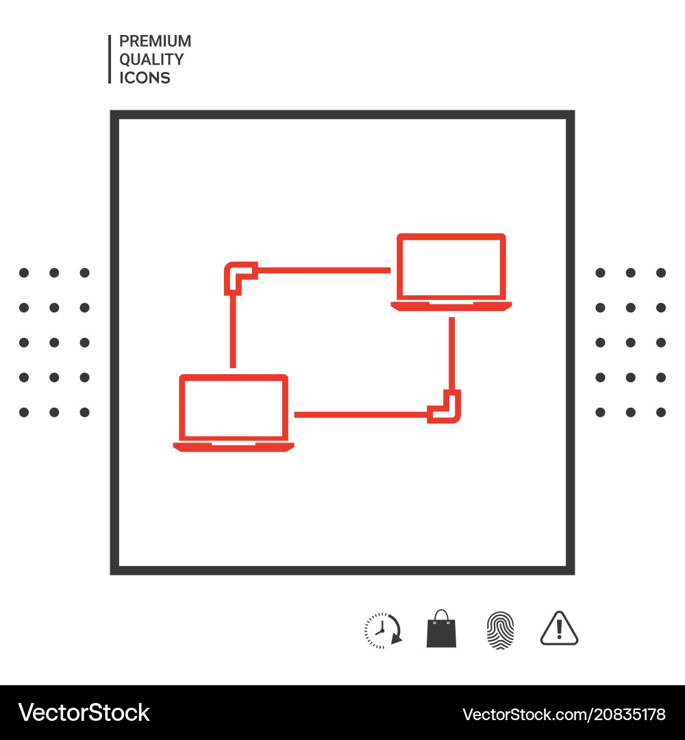 Computer network data exchange transfer concept Vector Image