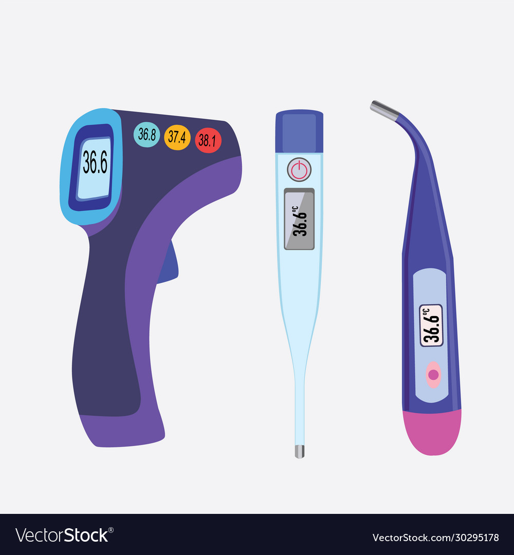 Different Types Thermometers Royalty Free Vector Image