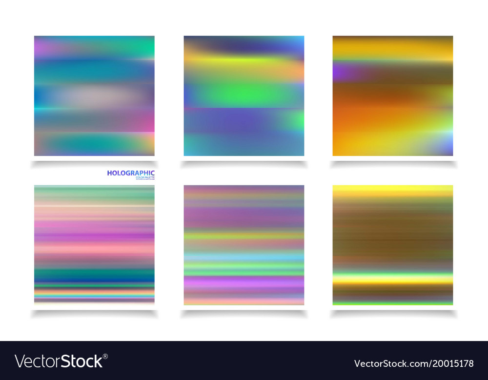 Fluid colors backgrounds set holographic effect