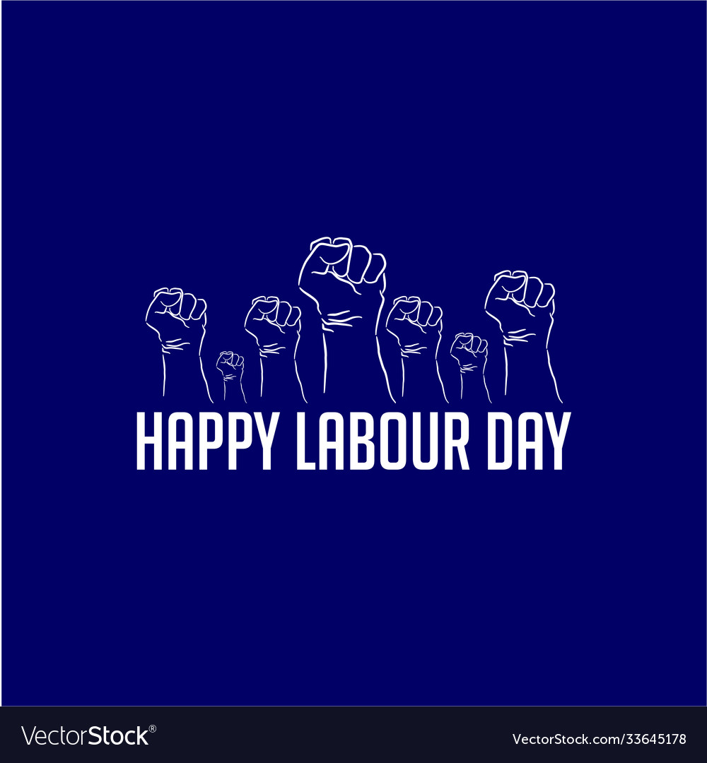 Happy labour day template design Royalty Free Vector Image