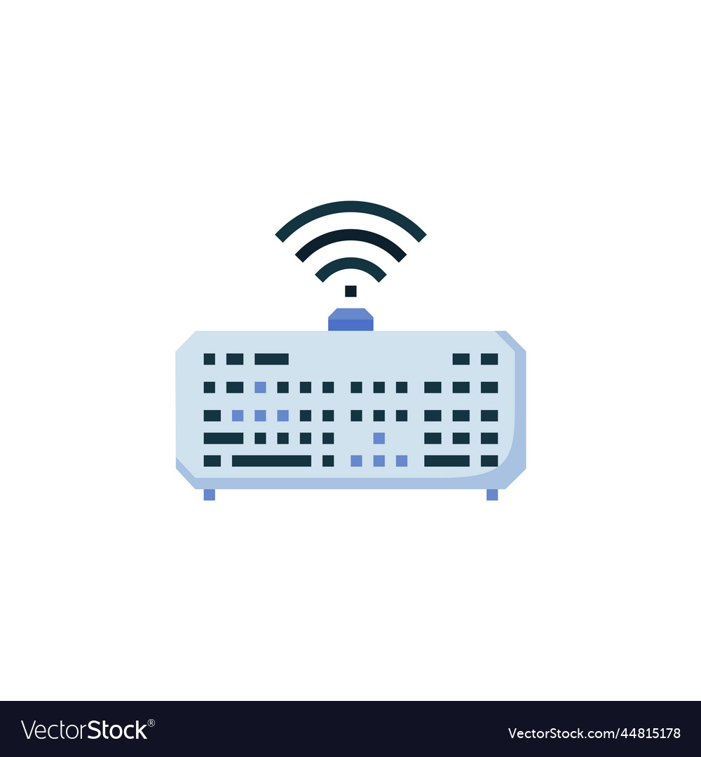 Keyboard wireless icon computer component vector image Keyboard wireless icon computer component