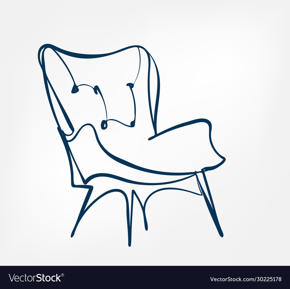 Minimalist Armchair Outline