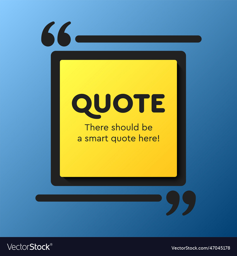 Quote frame blank text boxes message vector image Quote frame blank text boxes message