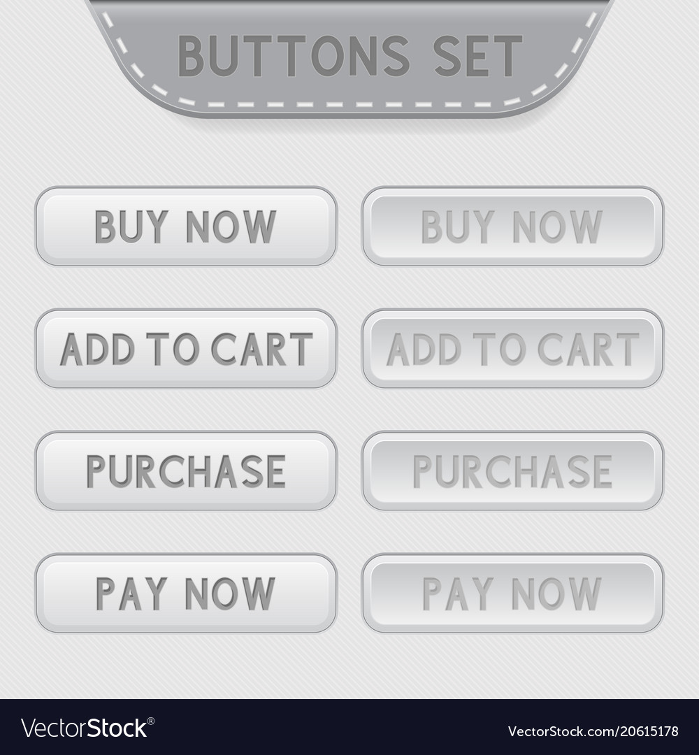 Set web buttons menu interface icons