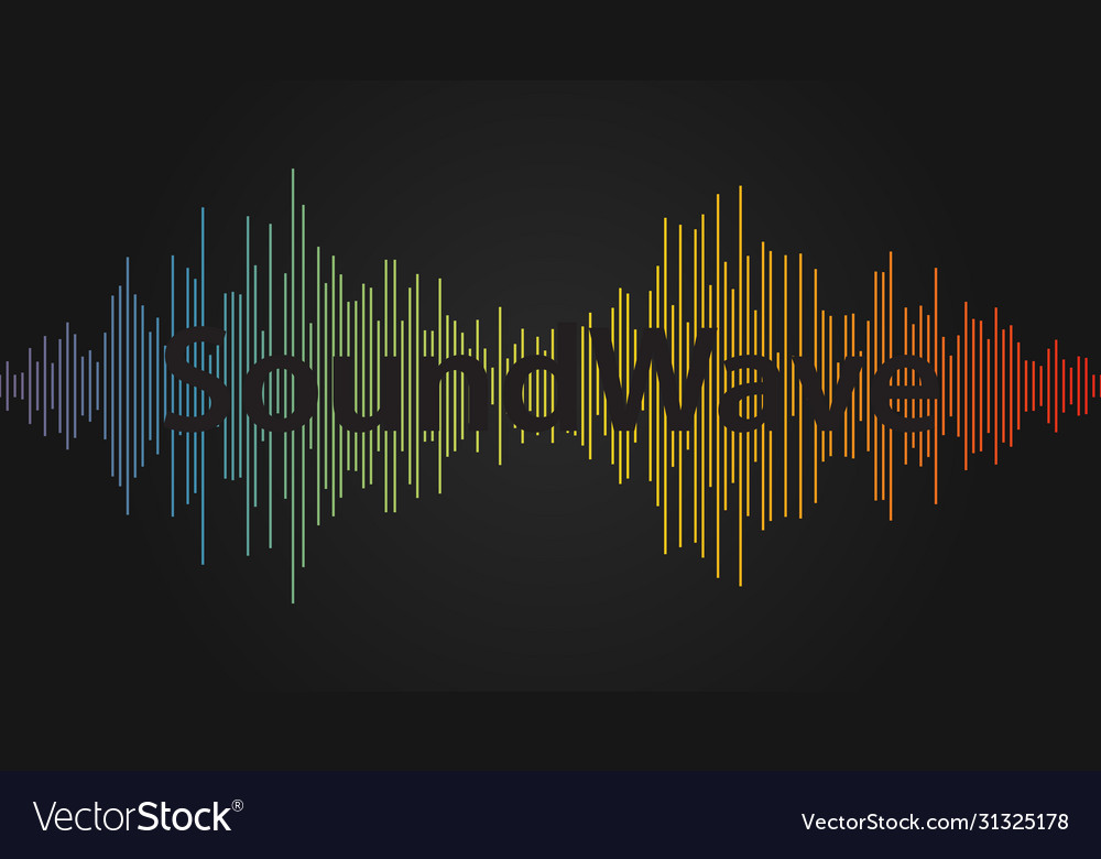Sound wave audio waveform background equalizer vector image Sound wave audio waveform background equalizer