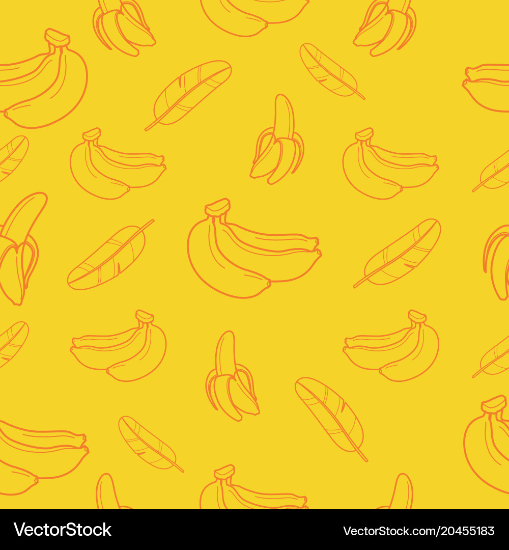 Banana fruit seamless pattern background format Vector Image