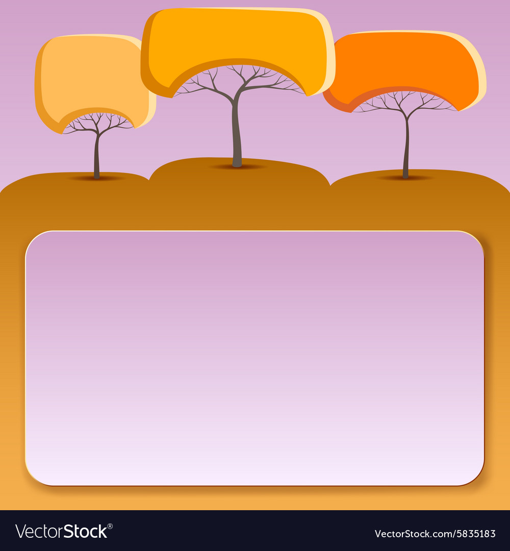 Banner with abstract trees