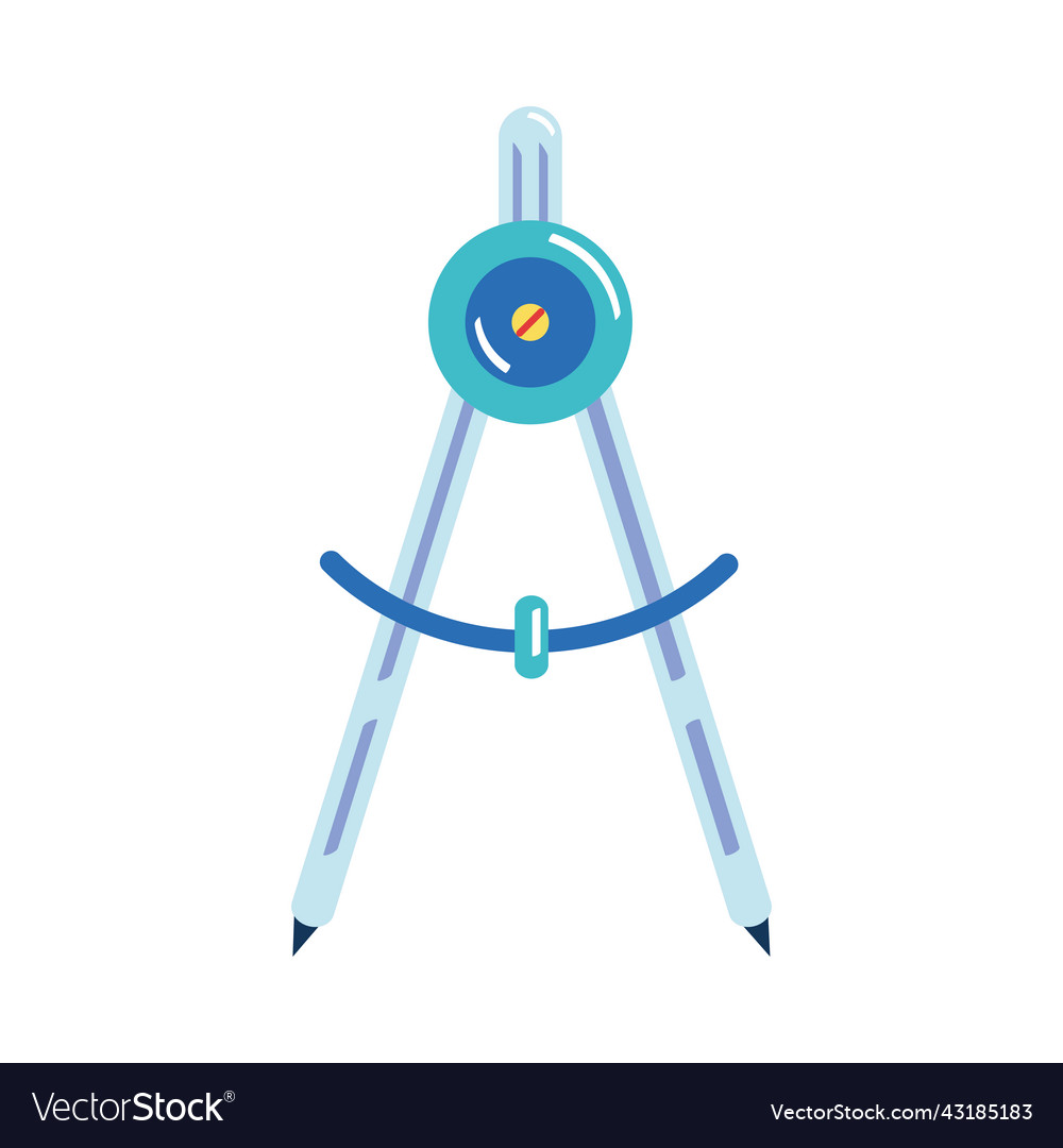 Compass school supply Royalty Free Vector Image