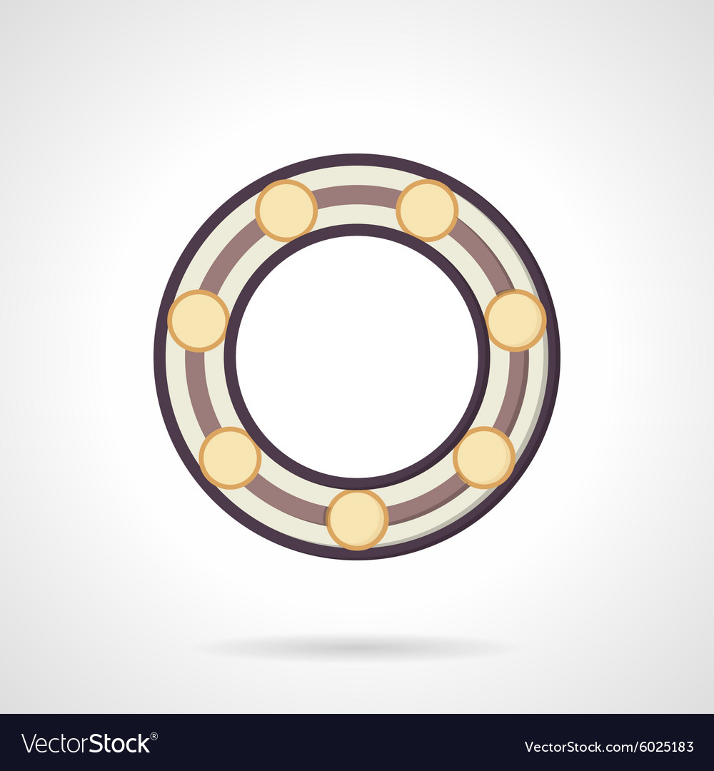 Flat color ball bearing icon