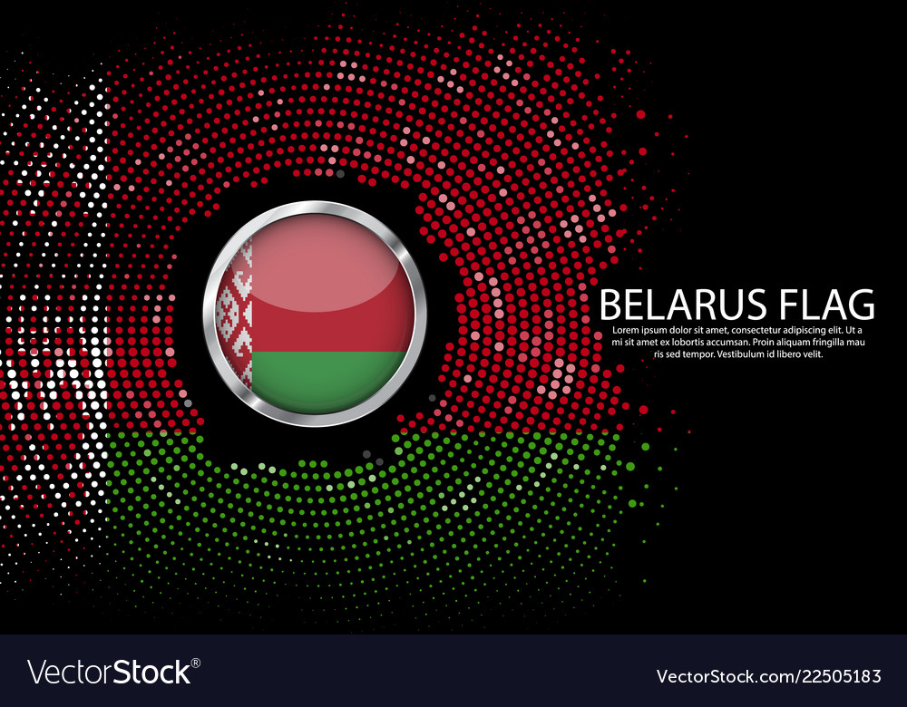 Halftone Gradient Round Dots - Belarus Flag