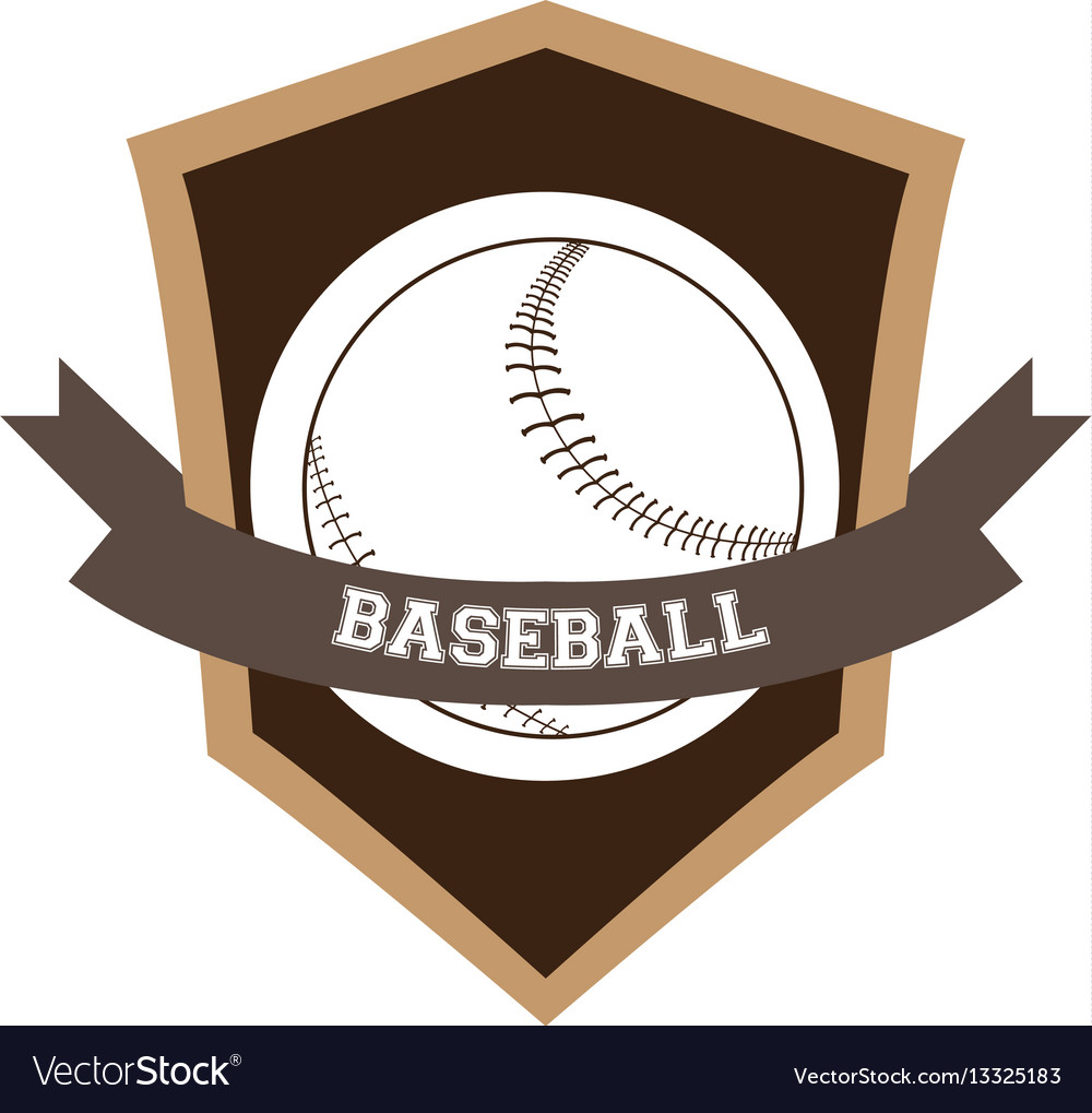 Isolated baseball emblem Royalty Free Vector Image