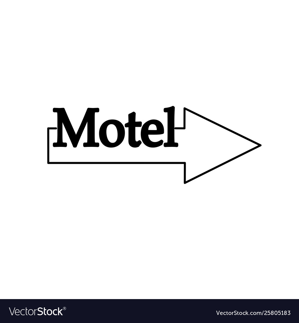 Motel icon arrow pointer line