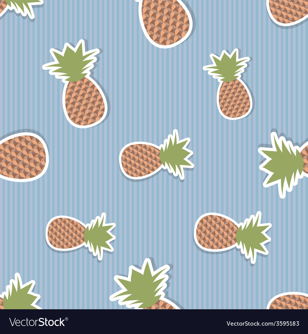 Pineapple pattern seamless texture with ripe red