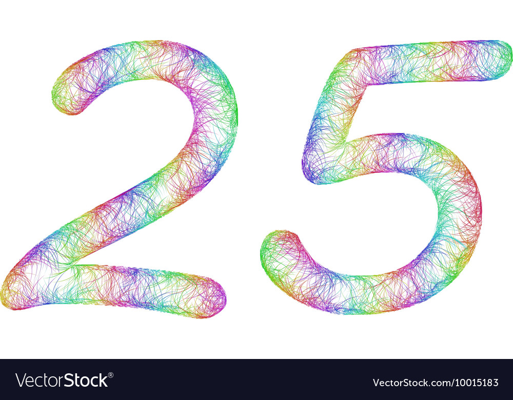 Rainbow sketch font design