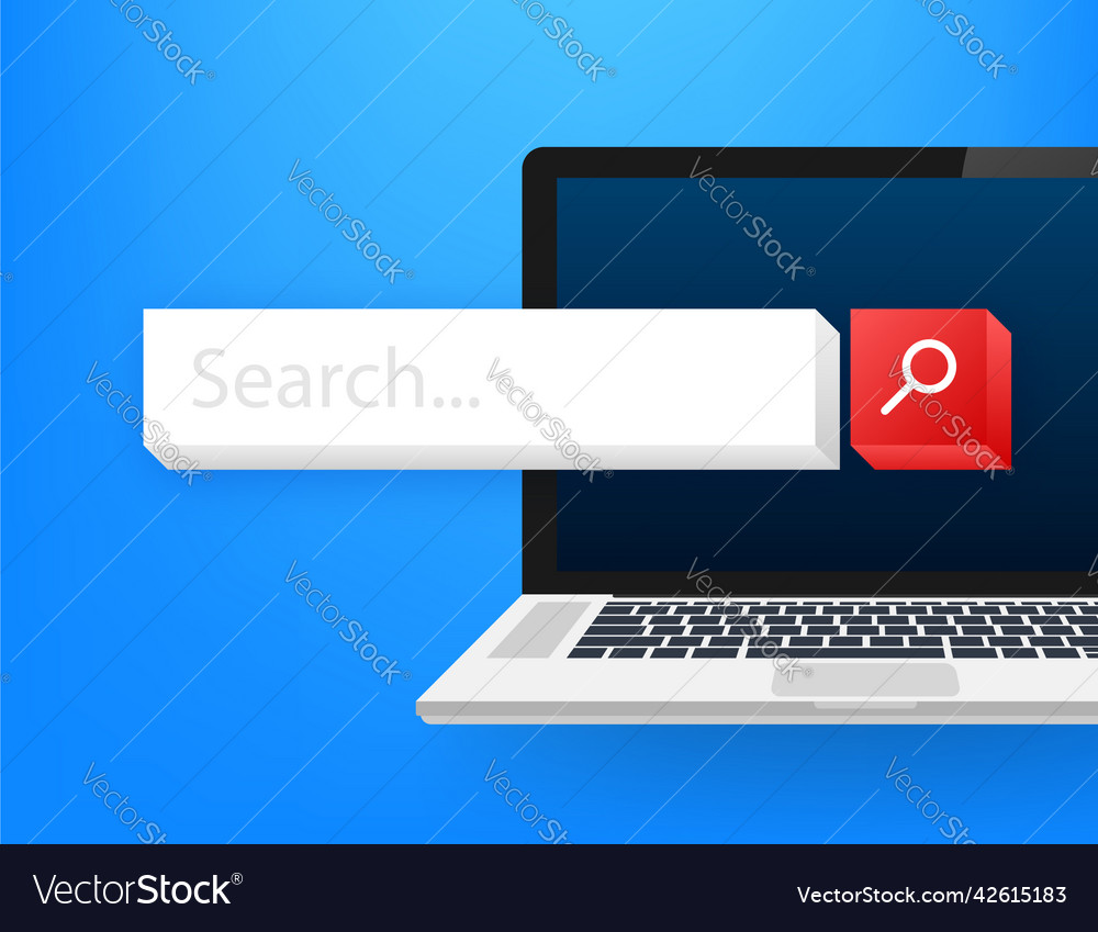 Search bar on screen element design set vector image Search bar on screen element design set