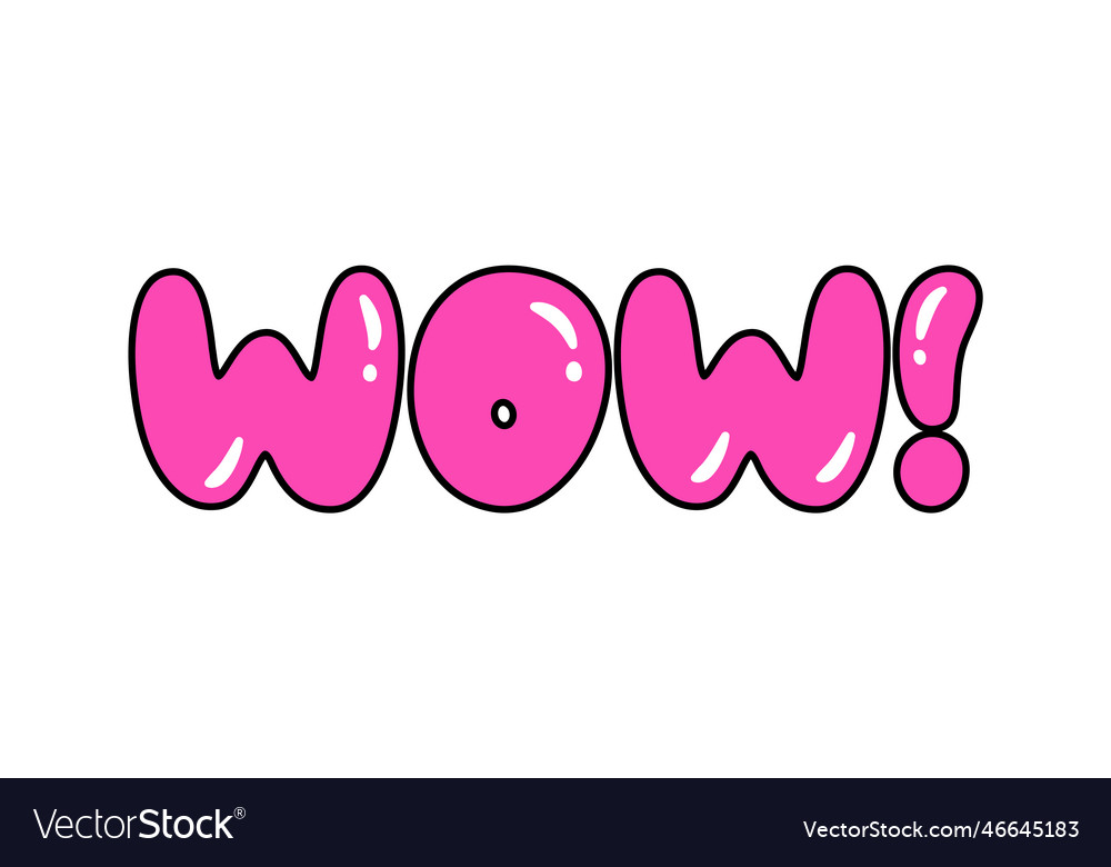 Wow comic font letters Royalty Free Vector Image