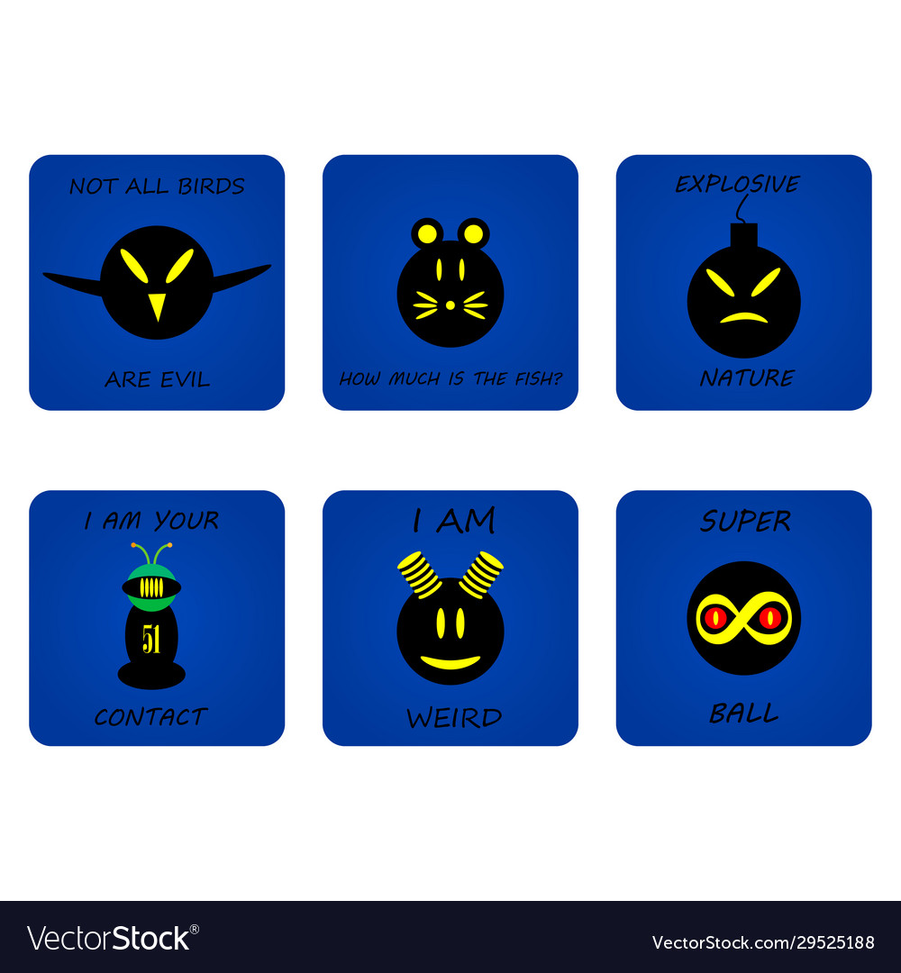 A set icons expressing different mood vector image A set icons expressing different mood
