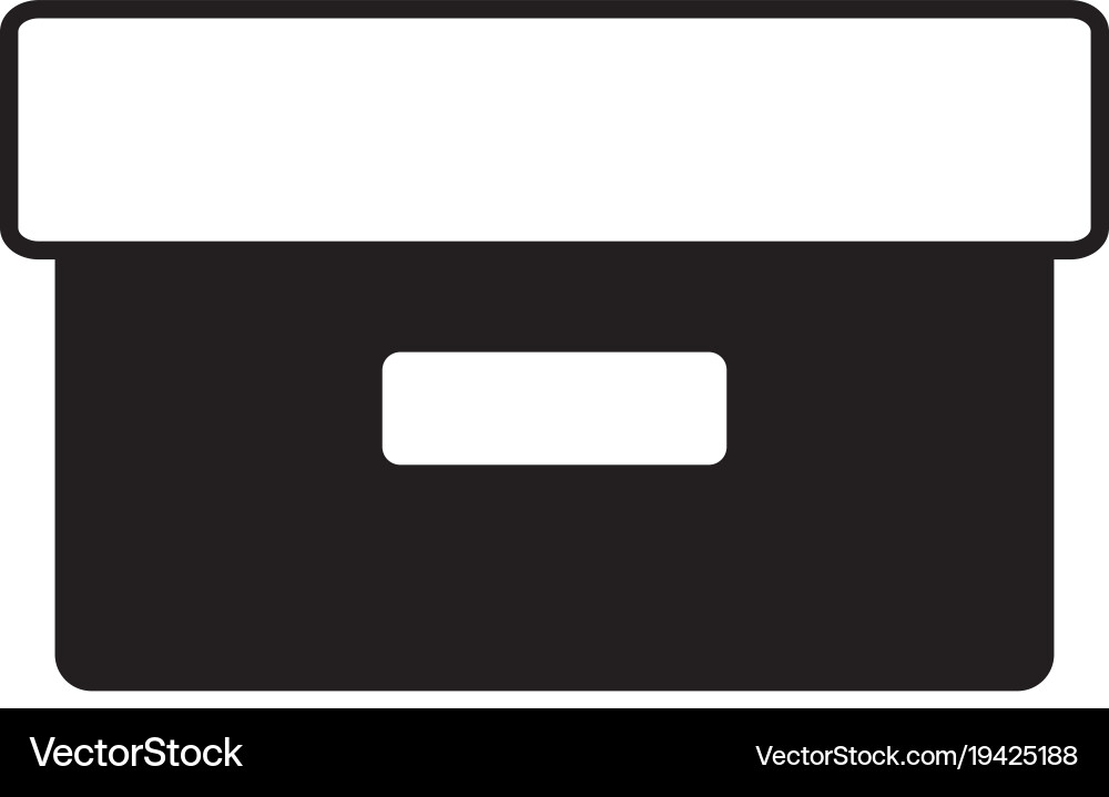 Contour work box package object design Royalty Free Vector