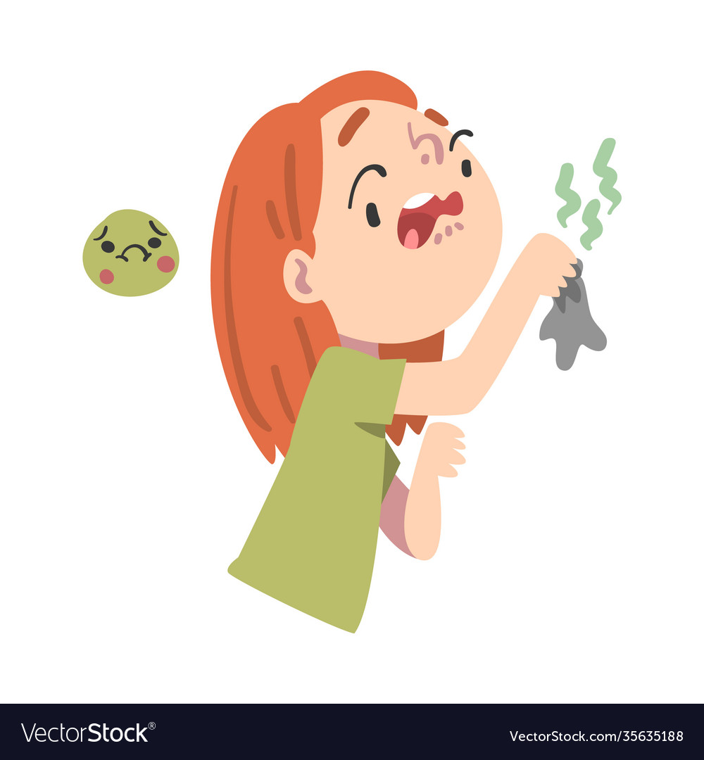 girl-with-disgusted-facial-expression-child-vector-image