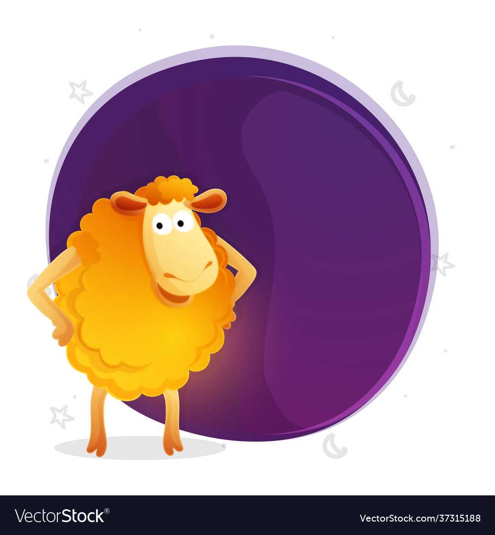 Golden sheep for eid-al-adha celebration Vector Image