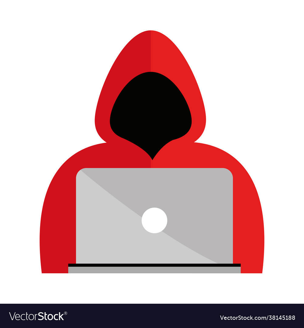 Hacker using laptop