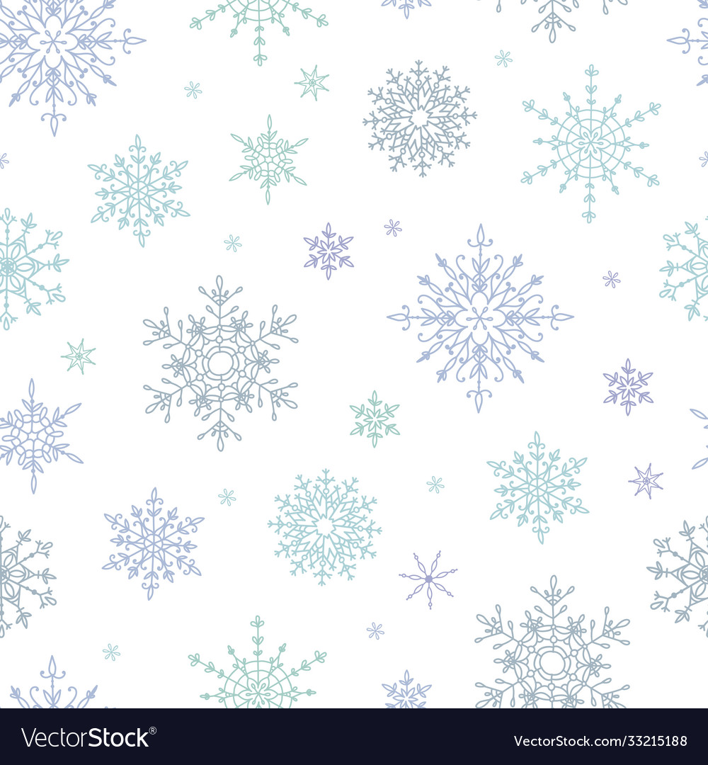 Hand Drawn Snowflake Pattern