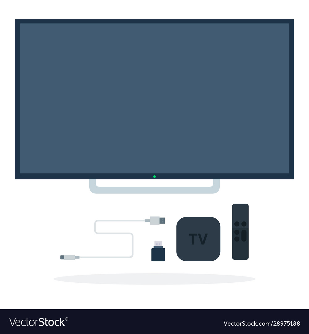 Lcd tv with set-top box remote control flash