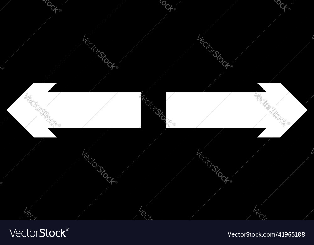 Left and right arrow pointer cursor in opposite vector image Left and right arrow pointer cursor in opposite