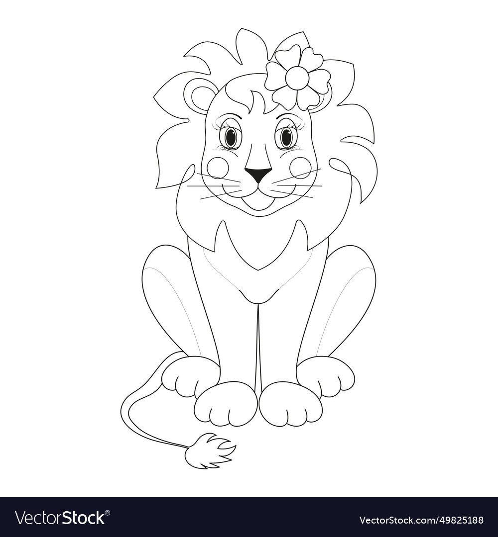 Lion coloring book for children