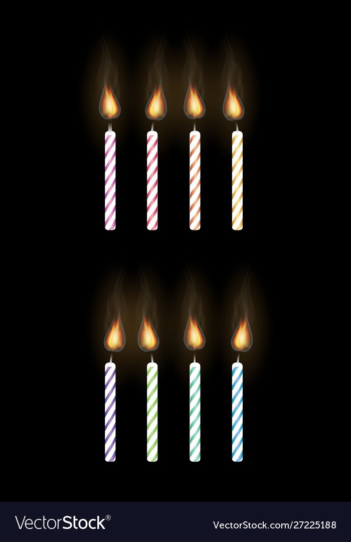 Party candle on a black background