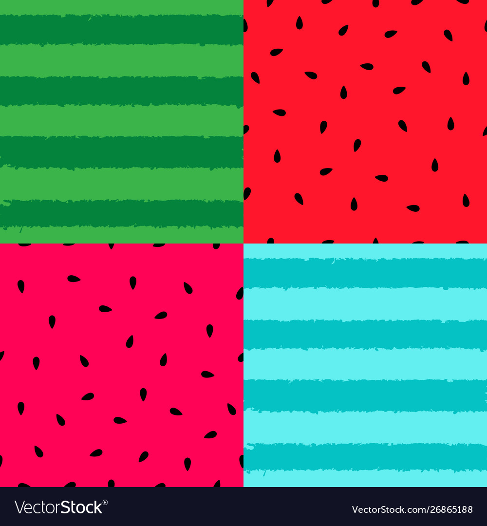 Seamless pattern background with watermelon vector image Seamless pattern background with watermelon