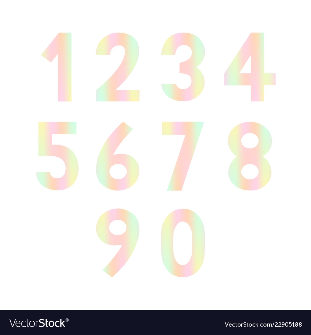Set of numbers for design