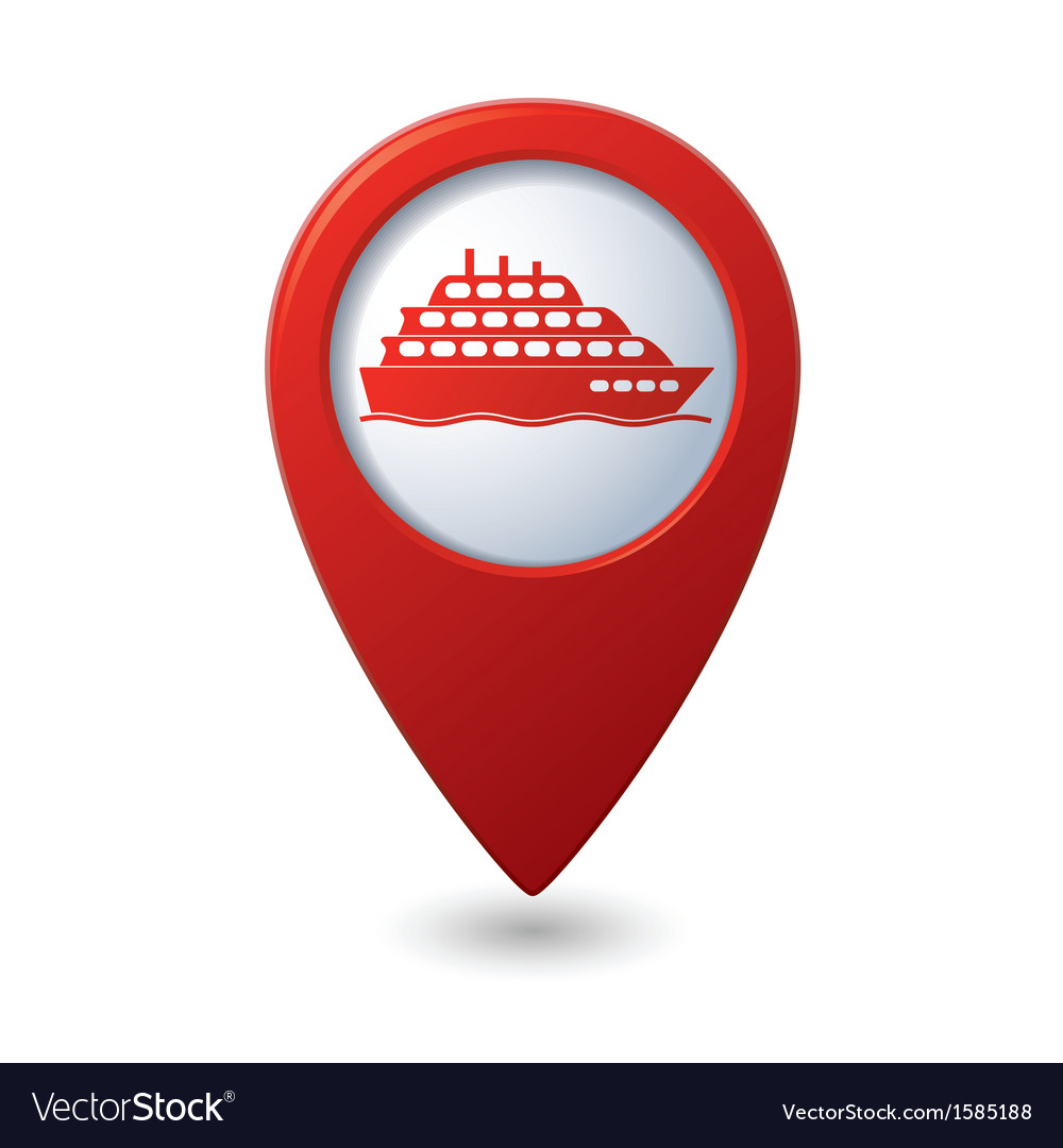 Ship icon red map pointer2