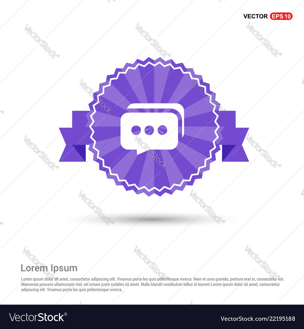 Speech Blasen Ikone - lila Band Banner vector image Speech Blasen Ikone - lila Band Banner