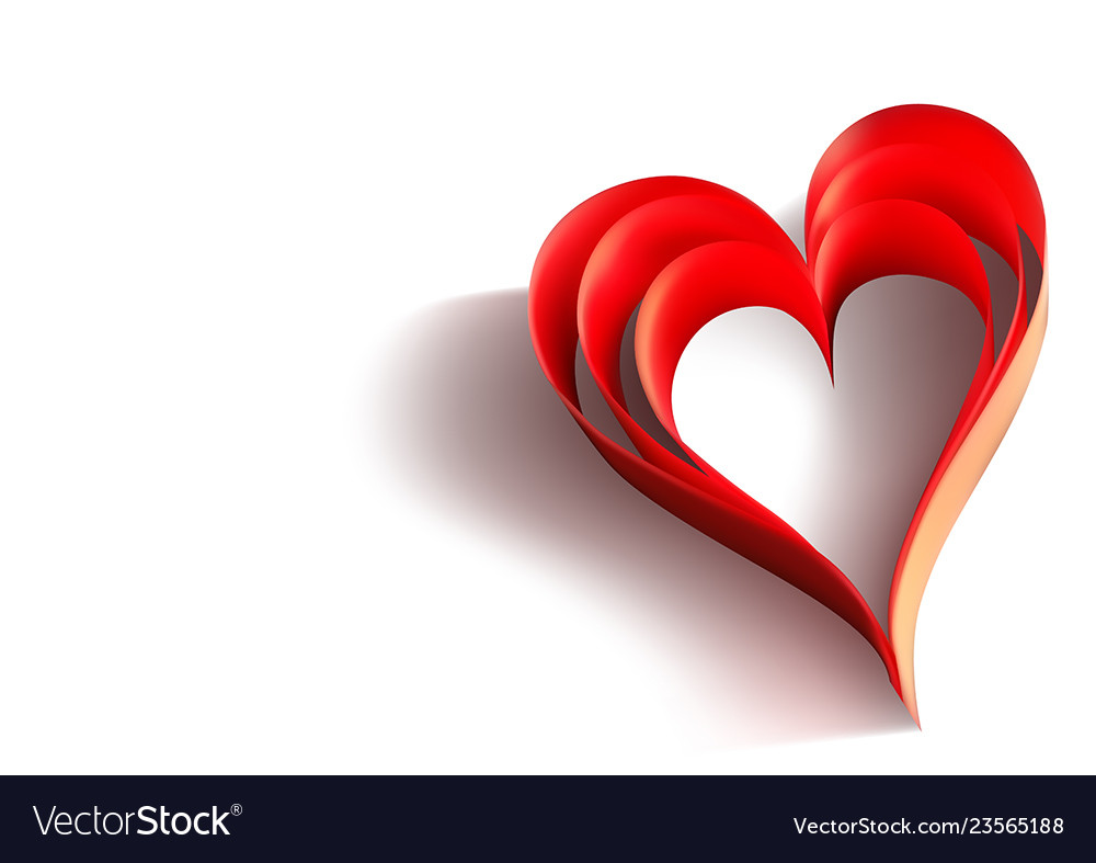 Valentines day background with paper heart