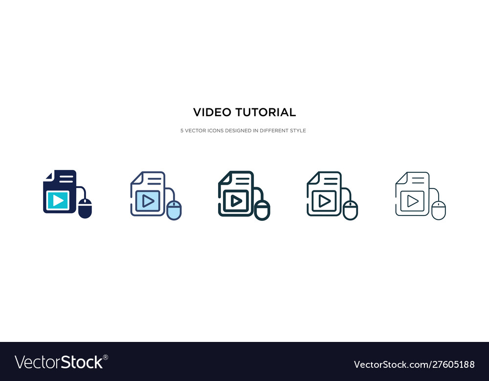 Video tutorial icon in different style two